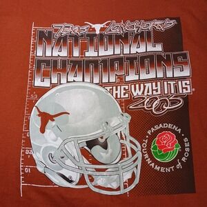 VINTAGE UT Texas Longhorns Rose Bowl 2005 National Championship T Shirt NCAA 3XL